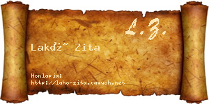 Lakó Zita névjegykártya