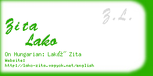 zita lako business card